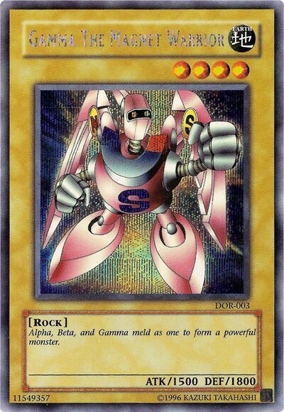 Gamma the Magnet Warrior - Duelist of the Roses YuGiOh trading card