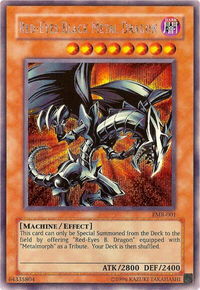 Red-Eyes Black Metal Dragon (Forbidden Memories) - Yu-Gi-Oh! Video Game Promotional Cards (VDP) #FMR-001 - Prismatic Secret Rare YuGiOh Trading Card