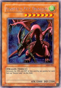 Harpie's Pet Dragon (Forbidden Memories) - Yu-Gi-Oh! Video Game Promotional Cards (VDP) #FMR-002 - Prismatic Secret Rare YuGiOh Trading Card