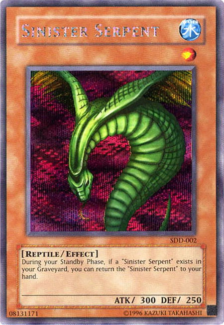Sinister Serpent trading card from Stairway to the Destined Duel Sinister Serpent - Stairway to the Destined Duel YuGiOh trading card