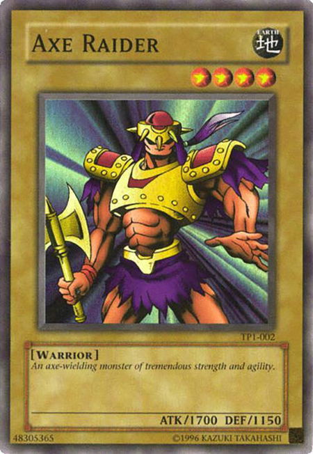 Axe Raider trading card from Tournament Pack 1 Axe Raider - Tournament Pack 1 YuGiOh trading card