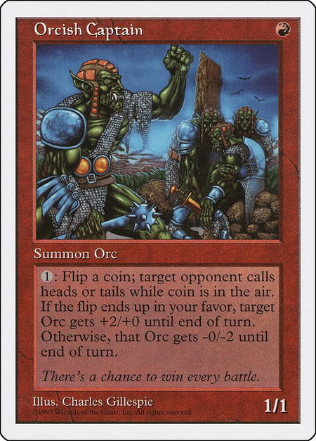 Orcish Captain - Fifth Edition Magic: The Gathering trading card