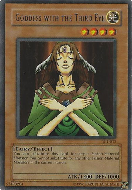 Goddess with the Third Eye trading card from Tournament Pack 1 Goddess with the Third Eye - Tournament Pack 1 YuGiOh trading card