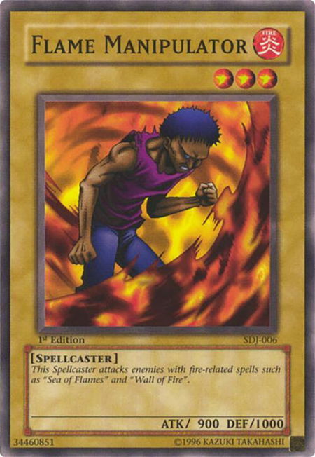 Flame Manipulator trading card from Starter Deck: Joey Flame Manipulator - Starter Deck: Joey YuGiOh trading card