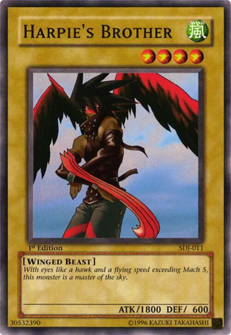Harpie's Brother trading card from Starter Deck: Joey Harpie's Brother - Starter Deck: Joey YuGiOh trading card