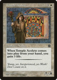 Temple Acolyte - Portal Second Age (P02) #23 - Common Magic: The Gathering Trading Card
