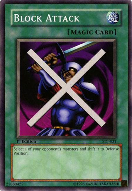 Block Attack trading card from Starter Deck: Joey Block Attack - Starter Deck: Joey YuGiOh trading card