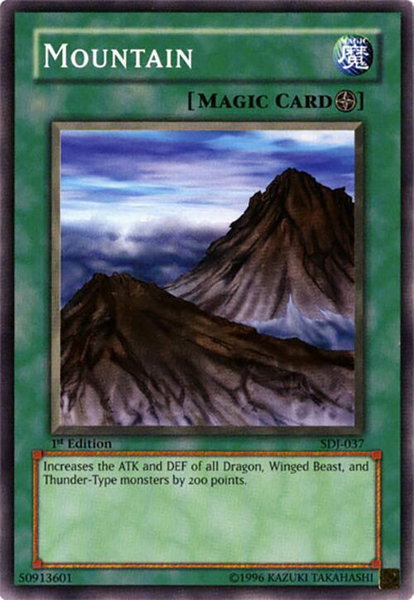 Mountain trading card from Starter Deck: Joey Mountain - Starter Deck: Joey YuGiOh trading card