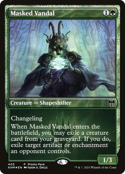 Masked Vandal trading card from Promo Pack: Kaldheim Masked Vandal - Promo Pack: Kaldheim Magic: The Gathering trading card