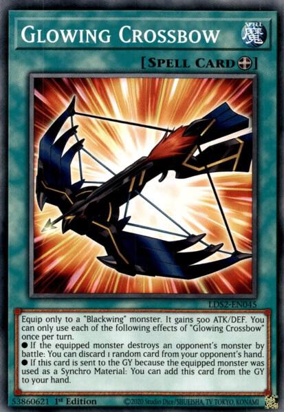 Glowing Crossbow trading card from Legendary Duelists: Season 2 Glowing Crossbow - Legendary Duelists: Season 2 YuGiOh trading card