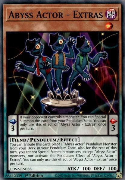 Abyss Actor - Extras trading card from Legendary Duelists: Season 2 Abyss Actor - Extras - Legendary Duelists: Season 2 YuGiOh trading card