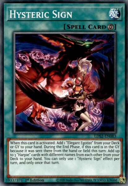 Hysteric Sign trading card from Legendary Duelists: Season 2 Hysteric Sign - Legendary Duelists: Season 2 YuGiOh trading card