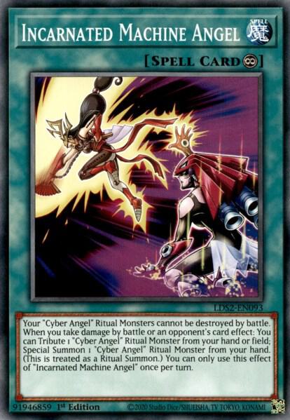 Incarnated Machine Angel trading card from Legendary Duelists: Season 2 Incarnated Machine Angel - Legendary Duelists: Season 2 YuGiOh trading card
