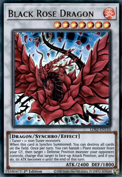 Black Rose Dragon trading card from Legendary Duelists: Season 2 Black Rose Dragon - Legendary Duelists: Season 2 YuGiOh trading card