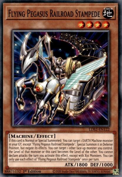 Flying Pegasus Railroad Stampede trading card from Legendary Duelists: Season 2 Flying Pegasus Railroad Stampede - Legendary Duelists: Season 2 YuGiOh trading card