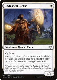 Codespell Cleric - Kaldheim (KHM) #7 - Common Magic: The Gathering Trading Card