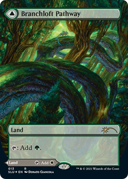 Branchloft Pathway (Borderless) trading card from Secret Lair Series Branchloft Pathway (Borderless) - Secret Lair Series Magic: The Gathering trading card