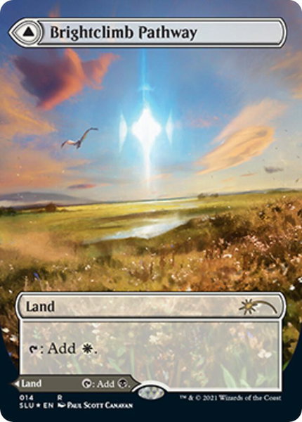 Brightclimb Pathway (Borderless) trading card from Secret Lair Series Brightclimb Pathway (Borderless) - Secret Lair Series Magic: The Gathering trading card