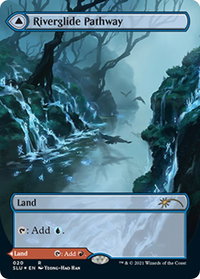Riverglide Pathway (Borderless) - Secret Lair Series (SLU) #20 - Rare Magic: The Gathering Trading Card