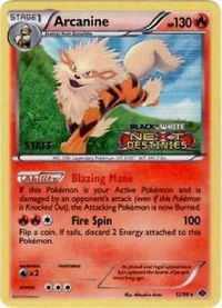 Arcanine - 12/99 (Prerelease) [Staff] - Black and White Promos (PR) #12/99 - Promo Pokémon Trading Card