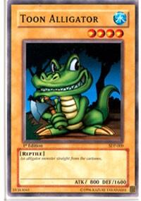 Toon Alligator - Starter Deck: Pegasus (SDP) #SDP-009 - Common / Short Print YuGiOh Trading Card