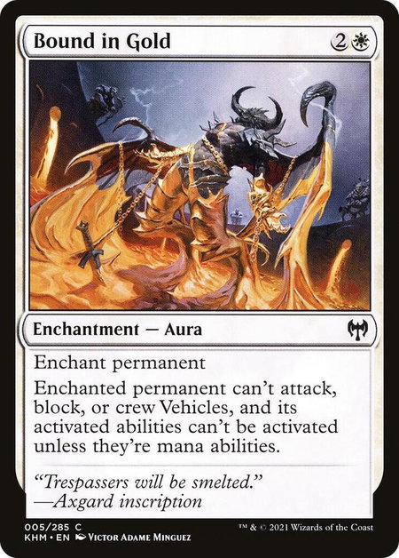 Bound in Gold - Kaldheim Magic: The Gathering trading card