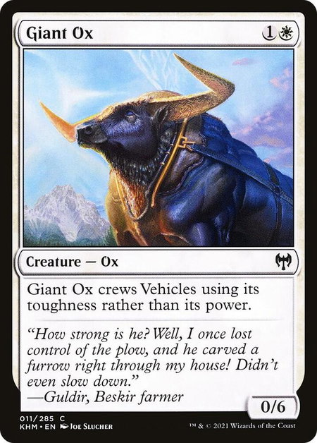 Giant Ox - Kaldheim Magic: The Gathering trading card