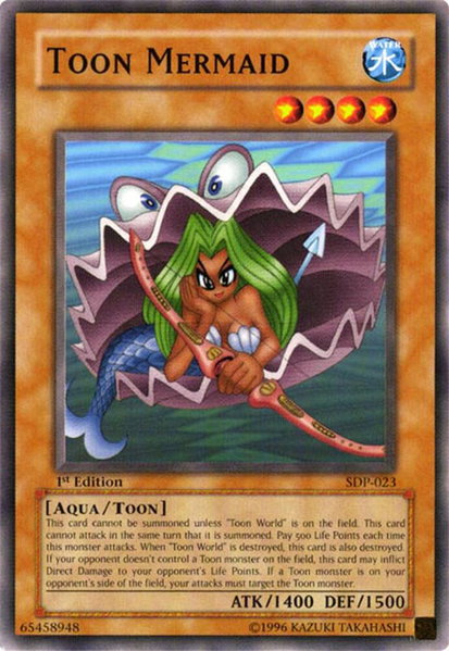 Toon Mermaid trading card from Starter Deck: Pegasus Toon Mermaid - Starter Deck: Pegasus YuGiOh trading card