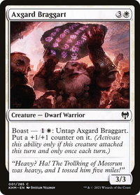Axgard Braggart - Kaldheim (KHM) #1 - Common Magic: The Gathering Trading Card