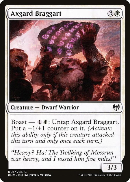 Axgard Braggart - Kaldheim Magic: The Gathering trading card