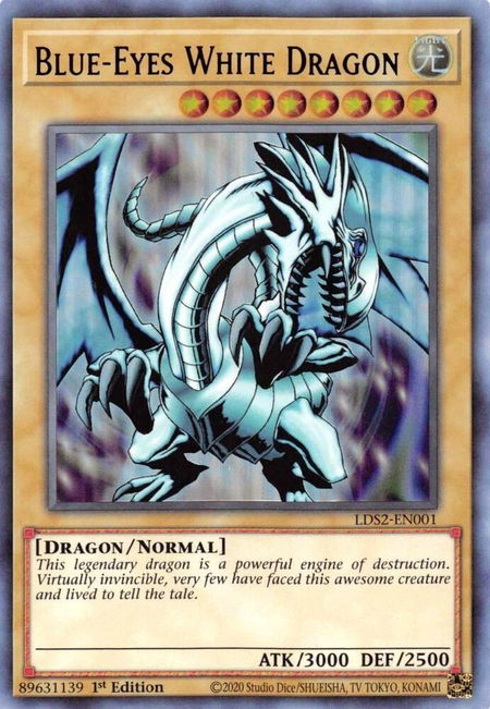 Blue-Eyes White Dragon (Purple) - Legendary Duelists: Season 2 YuGiOh trading card