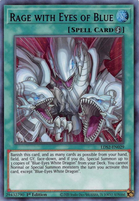 Rage with Eyes of Blue (Purple) - Legendary Duelists: Season 2 YuGiOh trading card