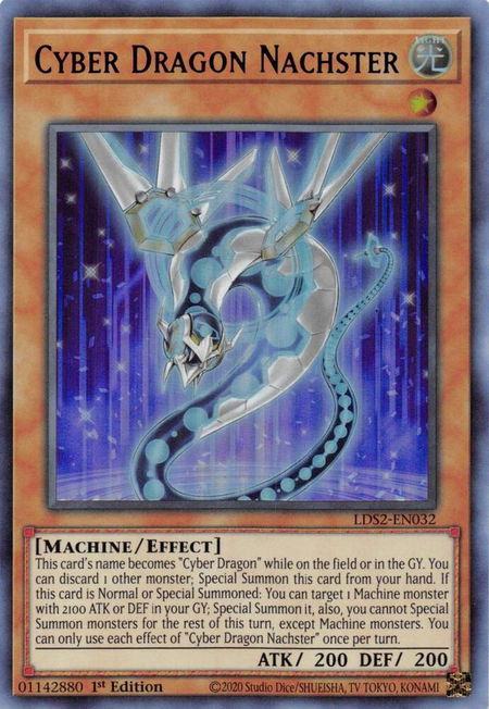 Cyber Dragon Nachster (Purple) trading card from Legendary Duelists: Season 2 Cyber Dragon Nachster (Purple) - Legendary Duelists: Season 2 YuGiOh trading card