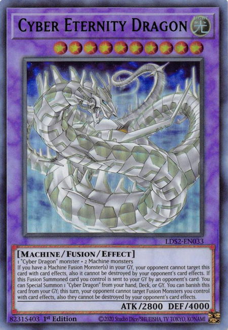 Cyber Eternity Dragon (Green) - Legendary Duelists: Season 2 YuGiOh trading card