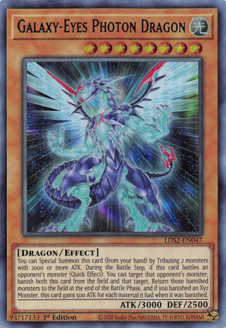 Galaxy-Eyes Photon Dragon (Green) - Legendary Duelists: Season 2 YuGiOh trading card