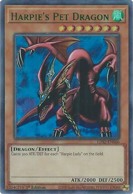 Harpie's Pet Dragon (Green) - Legendary Duelists: Season 2 YuGiOh trading card