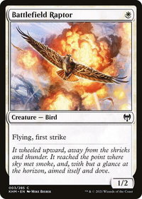 Battlefield Raptor - Kaldheim (KHM) #3 - Common Magic: The Gathering Trading Card