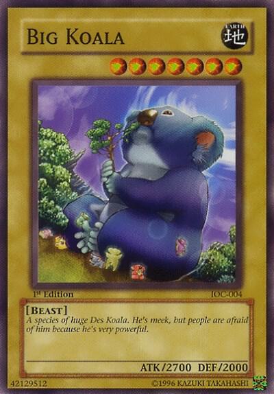 Big Koala trading card from Invasion of Chaos Big Koala - Invasion of Chaos YuGiOh trading card