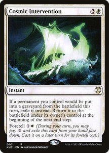 Cosmic Intervention - Commander: Kaldheim (KHC) #3 - Rare Magic: The Gathering Trading Card