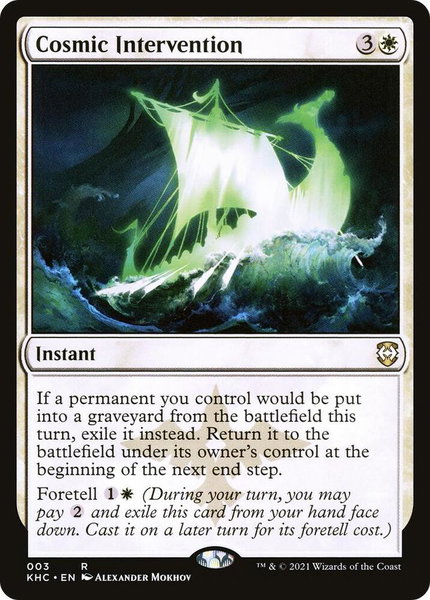 Cosmic Intervention - Commander: Kaldheim Magic: The Gathering trading card