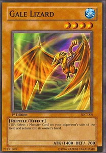 Gale Lizard - Invasion of Chaos (IOC) #IOC-008 - Common / Short Print YuGiOh Trading Card