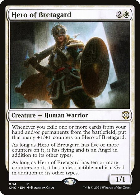 Hero of Bretagard trading card from Commander: Kaldheim Hero of Bretagard - Commander: Kaldheim Magic: The Gathering trading card