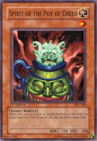 Spirit of the Pot of Greed - Invasion of Chaos (IOC) #IOC-009 - Common / Short Print YuGiOh Trading Card