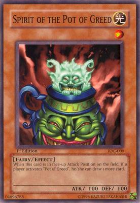 Spirit of the Pot of Greed - Invasion of Chaos YuGiOh trading card