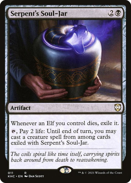 Serpent's Soul-Jar trading card from Commander: Kaldheim Serpent's Soul-Jar - Commander: Kaldheim Magic: The Gathering trading card