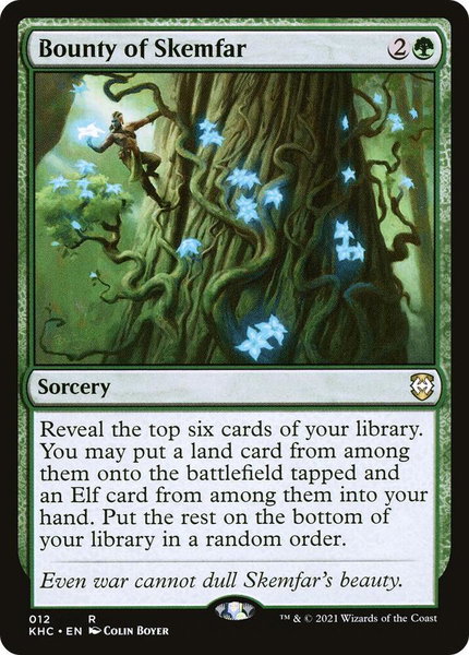 Bounty of Skemfar trading card from Commander: Kaldheim Bounty of Skemfar - Commander: Kaldheim Magic: The Gathering trading card