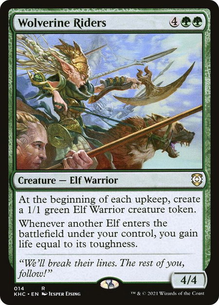 Wolverine Riders - Commander: Kaldheim Magic: The Gathering trading card