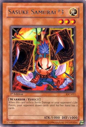 Sasuke Samurai #3 - Invasion of Chaos YuGiOh trading card