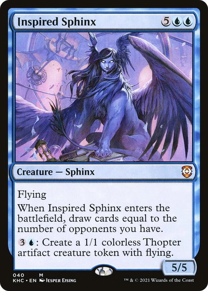 Inspired Sphinx - Commander: Kaldheim Magic: The Gathering trading card