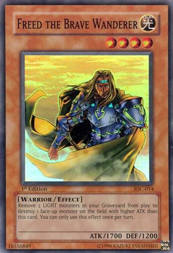 Freed the Brave Wanderer - Invasion of Chaos YuGiOh trading card